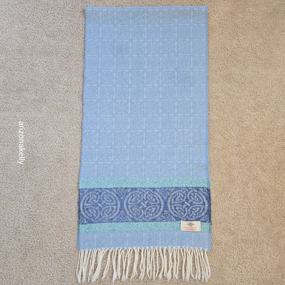 Calzeat Celtic Scarf Wool Blend Made in Scotland - Picture 5 of 14